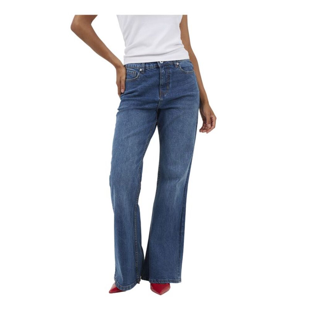 Brave Soul Womens/Ladies Flared Mid Rise Jeans / Vintage/Mid Blue